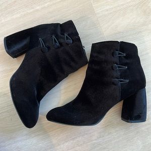 Nine West velvet booties